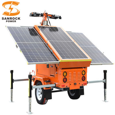 kopen Draagbare LED-lichttorens 60A MPPT zonne-mobiele toren lichttrailer gemonteerd online manufacture
