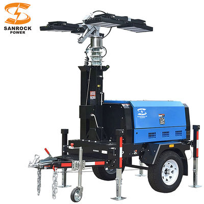 kopen 6kw/7.5kw Draagbare Diesel lichttoren 230VAC / 240VAC ophangwagen gemonteerde lichttorens online manufacture