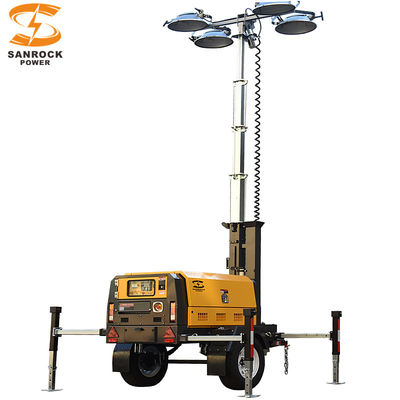 kopen Emergency Diesel Light Tower Generator 6kw 7.3kw Portable Light Trailer Met Perkins Engine online manufacture