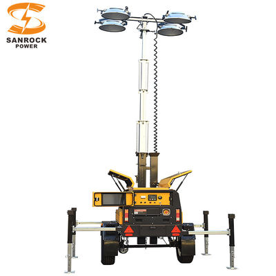 kopen 2 wielen Telescopische lichttoren Industrieel Draagbaar Diesel lichttoren 3 cilinders online manufacture