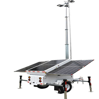 kopen Mobiele Solar Lichtmast 7m / 8m / 9m Bouw Lichtmast Aanhanger Lichtmast online manufacture
