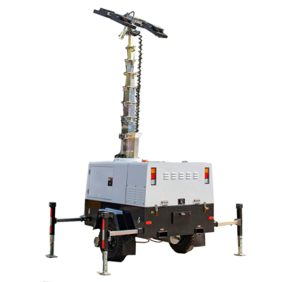 kopen Construction Light Towers Luminous Flux 300000 LM LED Diesel Light Tower Trailer Mounted Light Towers online manufacture