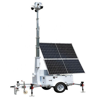 kopen Solar LED Light Tower Rotating Surveillance Camera Emergency Response Zones Portable Solar Light Tower online manufacture