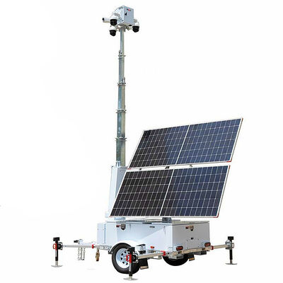 kopen Portable Surveillance Tower Wireless Connectivity 360 Degree Illumination System Solar Powered  Light Tower online manufacture