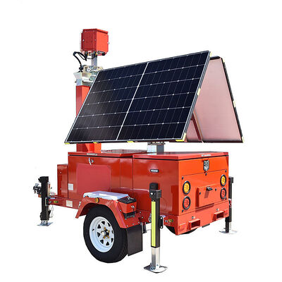 kopen Security Surveillance Light Tower Infrared Night Vision Foldable Trailer Mounted Solar Lighting Towers online manufacture