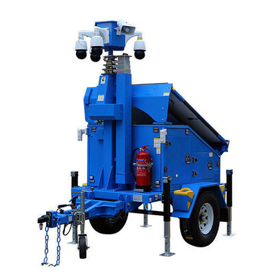 kopen Portable Solar Light Tower Rotating Surveillance Camera Construction Site Solar Powered Light Tower online manufacture