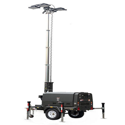 kopen Construction Movable Diesel Light Tower 9m High Mast Telescopic Diesel Light Tower Trailer Light Tower online manufacture