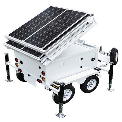 kopen Fabriek Zonne-energie verlichting torens 355Degree Outdoor Lighting Dual Axle Trailer Light Tower online manufacture