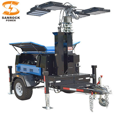 Mobiele Diesel aangedreven lichttorens 6kw/50hz 7.5kw/60hz Telescopische lichttoren