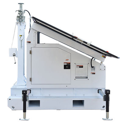 Mast Lifting Manual Winch Mobile Light Tower For Emergency Response Zones 9m Telescoping Mast Solar Light Tower