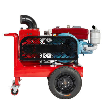 Diesel Waterpomp Riemwielaandrijving Droge Aanzuigpomp Compacte Structuur Zelfaanzuigende Pomp Voor Thuis