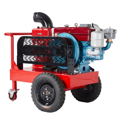 Zelfaanzuigende pomp afvalwatertrailer waterpomp vermogen 5,5 KW diesel irrigatiepomp