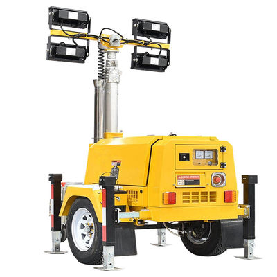 Diesel Generator Lichtmast Industriële Lichtmast 4 × 1000W MHD LED Lichtmast te koop