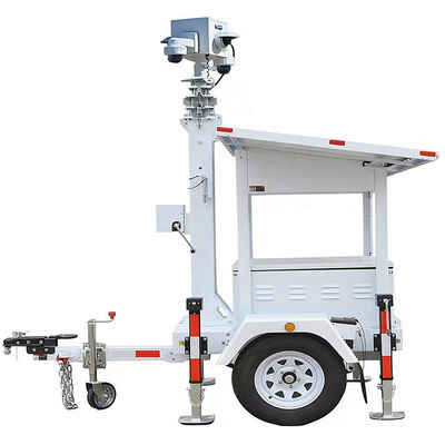 Solar Light Tower Off Grid Power Solution Bewakingstoren Met Camera Remote Monitoring Mobiele lichttoren