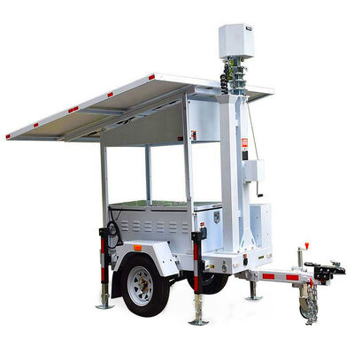 Draagbare Generator Lichtmast Efficiënte Opslag op Locatie En Transport Tussen Locaties Trailer Gemonteerde Zonne-lichtmast