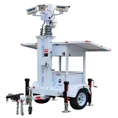 Surveillance Tower met Camera, Externe Monitoring, Brede Verlichting, Mobiele Lichtmast op Zonne-energie