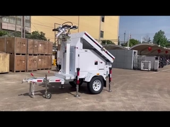 Mobiele Solar Lichtmast Surveillance Industriële Lichtmast Hoogte 7 meter Aanhanger Gemonteerde Lichtmast