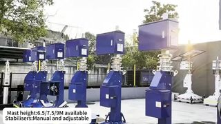 Emissievrije mobiele zonne-lichttoren Snelle inzet Noodverlichting op zonne-energie voor buiten